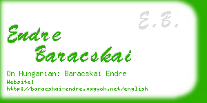 endre baracskai business card